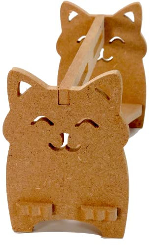 Support de Rouleau de Papier essuie-Tout en Forme de Chat en Bois, Porte-Serviettes en Papier
