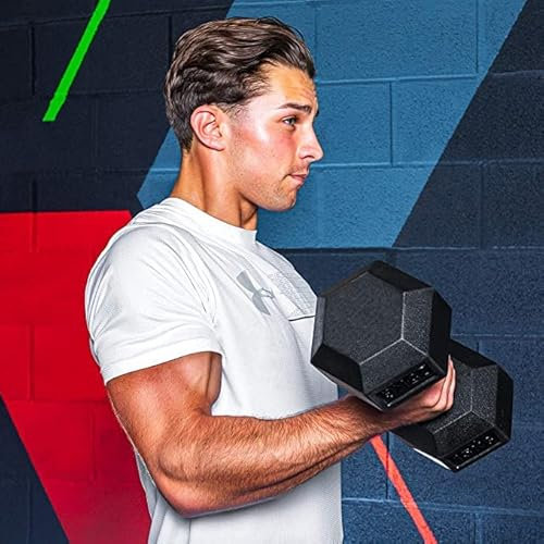 METIS Hexagon Kurzhanteln - Hanteln für Krafttraining (als Paar erhältlich) | 2,5kg – 27,5kg | Gewichte Hantel | Fitness Geräte Zuhause | Dumbbell Set (7,5kg)