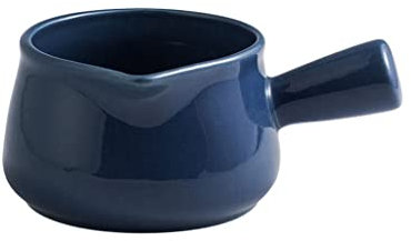 Soße Boot Kleine Milchschale mit Griff Milk Cup Kaffee Milchkugel Keramik Haushalt Mini Kleine Milchschale Milchtasse Milchkugel Milchtasse Steak Sauce Cup Saucieren (Color : Blauw)