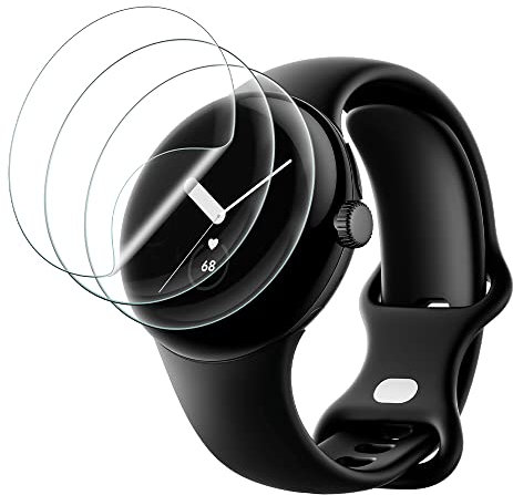 PaceBid 3 Pack Pellicola Protettiva Compatibile con Google Pixel Watch 2/Google Pixel Watch, TPU Protettivo Ultra Sottile HD Trasparente Film Morbido per Google Pixel Watch