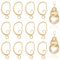 BENECREAT 30 Stück Echter 18K Vergoldeter Messing Ohrstecker Haken, Spule Und Kugel Baumeln Ohrhaken Angelhaken Mit Kunststoffbehältern für Herstellung von Schmuckohrringen, Bohrung: 1.5mm