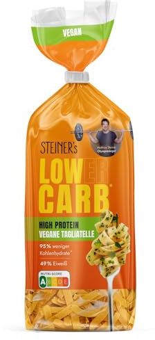 STEINER´s Low Carb High Protein Tagliatelle | 95% weniger Kohlenhydrate | 49g Protein | ballaststoffreich, (STEINER's High Protein Tagliatelle, 250g)