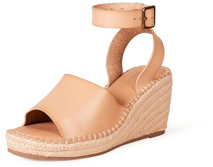 Amazon Essentials Sandale Espadrille Compensée Confortable Femme, Rose Blush, 37.5 EU