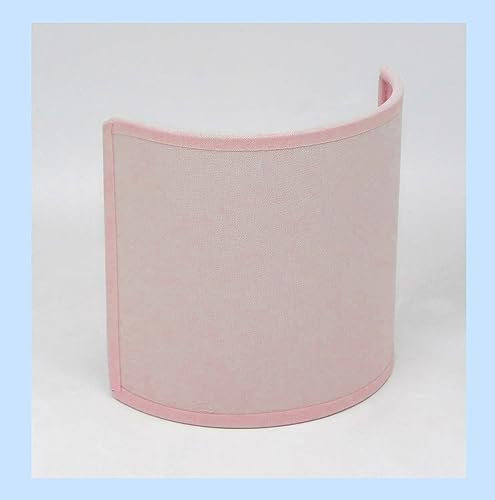 Paralume classico moderno vela ventola mezza tonda in tessuto accoppiato a PVC - produzione propria - made in Italy (rosa, cm 18)