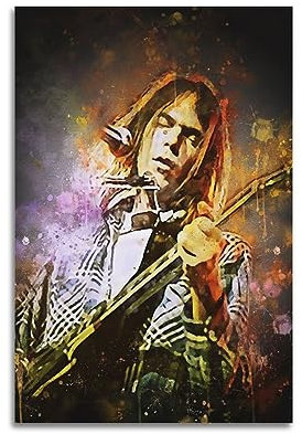 VZRSQZK Musikproduzent Neil Young Poster, dekoratives Gemälde, Leinwand, Wandposter und Kunstdruck, modernes Familienschlafzimmer-Dekor-Poster, 20 x 30 cm