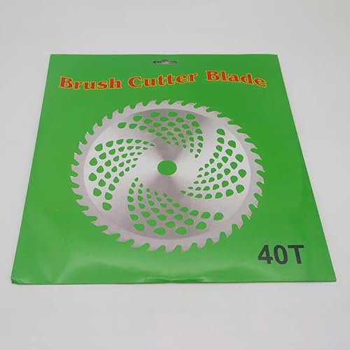 Luxuypon Replacement 255MM 40T/60T/80T Brush Cutter Blade Compatible with Cutting Grass Tree Circular Saw Blade Trimmer Lawn Mower Cutter (40 Teeth)