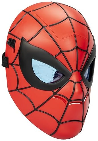 SPIDER-MAN Marvel Glow FX Mask, Light-Up Superhero Roleplay Toy for Kids 5+, Adjustable Fit, Great for Marvel and, Gifts Idea for Boys and Girls