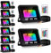 Yakimz RGB LED Strahler 30W, 16 Farben und 4 Modi, 8 Stück LED Farbige Fluter Flutlichtstrahler, IP66 Wasserdicht LED Flutlicht, Stimmungslicht Farbwechsel Außen Innen, Speicherfunktion