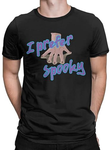 Men Wednesday I Prefer Spooky Cotton Tv Show T-Shirt Unisex Black Tee S T-Shirt Black 3XL