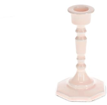 Kerzenständer aus Emaille Rosa 13cm hoch für Kerzen bis Ø 2cm Metall Kerzenhalter Vintage Look