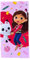 CARTOON Strandtuch Gabby's Dollhouse 140x70 cm Mikrofaser Handtuch für Kinder Pool Strand