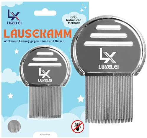 LUXELEI Liendrera Piojos Profesional Recomendada por Pediatras - Lendrera Antipiojos y Liendres Infantil - Peine Piojos y Liendres - Tratamiento Piojos y Liendres - Lendrera Piojitos Fuera