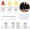 Mini Salzstreuer Klein Salad Bottle Set, Edelstahl Pfefferstreuer Gewürzstreuer mit Löchern, Portable Salz und Pfefferstreuer mit Pinsel, Klein Ketchup Squeeze Soßenflaschen für Büro Camping