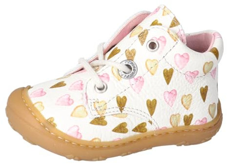 RICOSTA Mädchen Stiefel DOTS, Kinder Lauflernschuhe, Weite: Mittel, lose Einlage, schnürstiefel, Booties, Leder, vanille (720), 23 EU