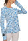 IECCP Women's Long Sleeve Compression Shirts Workout Tops Cross Hem Athletic Running Yoga Fitness Gym T-Shirts with Thumb Hole Floral M