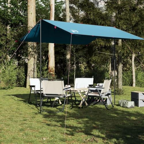 Tino Tech Tarp Outdoor Tent Wasserdicht Tarp Camping Zelt Plane Ultraleicht Camping Zeltplane Zeltunterlage für Ourdoor Camping Zeltplane Tarp für Hängematte 300x294 cm Polyester Blau