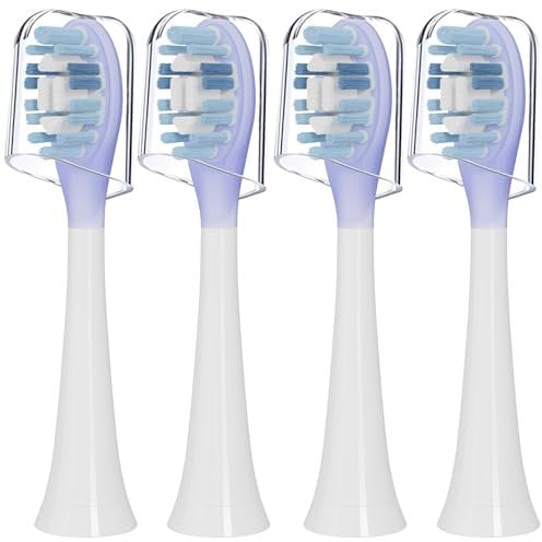 Iemegumi Aufsteckbürsten für elektrische Zahnbürsten: kompatibel mit Philips Sonicare Zahnbürste, fortschrittliche Aufhellung und Zahnfleischpflege, mittlere Borsten, aufsteckbare Griffe, 4 Stück,