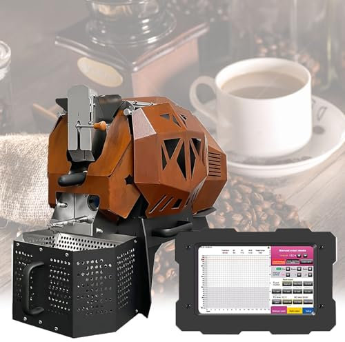 Tostadora de café industrial de 1600 W, tostadora doméstica con curva de temperatura y Bluetooth, sistema de enfriamiento independiente y pantalla táctil de 7 pulgadas, para uso comercial
