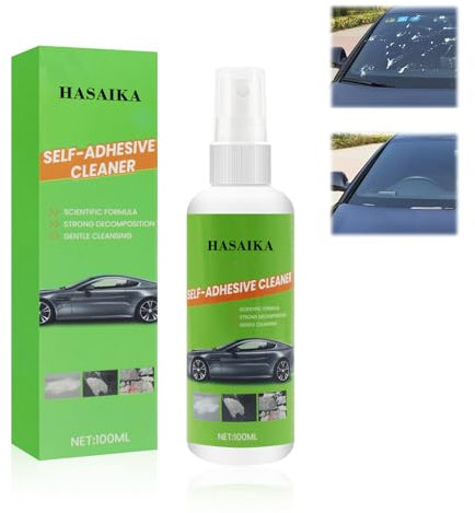 HASAIKA® Quita Pegamento Adhesivo, Disolvente Pegamento, Elimina las etiquetas, pegatinas y residuos adhesivos más resistentes de los cristales o la pintura del automóvil