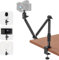 Jubor Camera Desk Mount, Heavy Duty Camera Stand Mount with 1/4 Screw, 3KG Horizontal Load-Bearing, 360° Swivel Table Webcam Mount Stand with Adjustable Arm for DSLR Cameras, Right Light, Projector