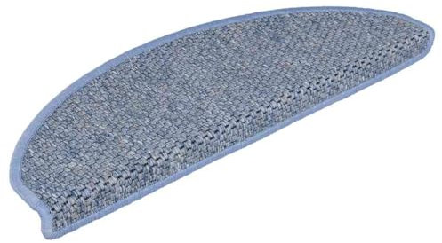 vidaXL Stufenmatten Selbstklebend Sisal-Optik 30Stk. 56x17x3cm Blau, Treppenmatten, Treppenteppich, Stufenteppich, Treppenschoner, Treppenschutz