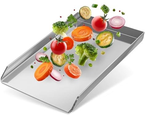 Yourkon Plancha 30 x 40 x 3,5 cm 4mm Stark Edelstahl passend für Webergrill