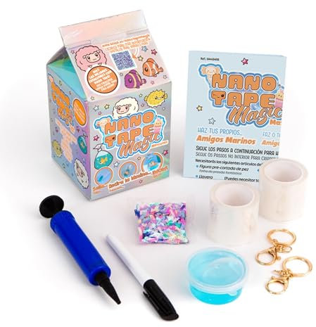 Bizak Nano Art Wolken und Haustiere, Nano-Tape für Lebensmittel, Mini-Set, 1 Rolle Band, Zubehör und Schleim, Haustiere, (64484118-2)