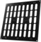 Vent Systems Rejilla de ventilación de metal de 12 x 12 pulgadas (dimensiones exteriores), cubierta de ventilación ajustable negra, ventilación de pared de entrada de suministro de aire de apertura