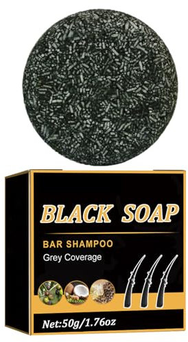 Beard Soap, Gray Hair Coverage Soap, 50g Grooming Cleanser, Travel-Friendly, Sensitive Scalp Care, Volume Boosting Formula, Moisturizing Darkening Service, Ideal for Men Daily Use