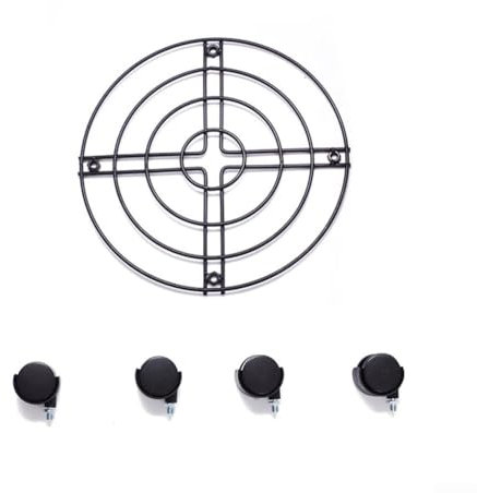 Sileduove Stabiler Metall-Blumentopfwagen auf Rädern für Wohnzimmer, Terrasse, Garten und Hof (40 x 6 cm)