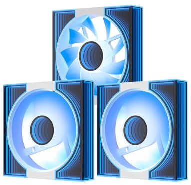darkFlash 3-Pack 120mm PC Case Fans, PWM ARGB Sync, Addressable RGB Cooling Fans for Computer Case & High Airflow(DM8, White)