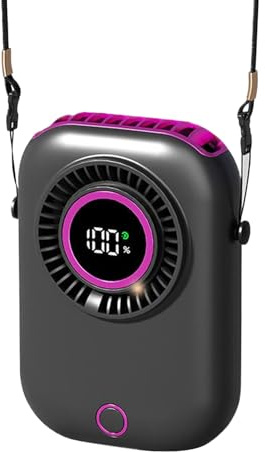 Pomurom Tragbarer Halsventilator Mit Digitalem Display, Leisem Betrieb Und