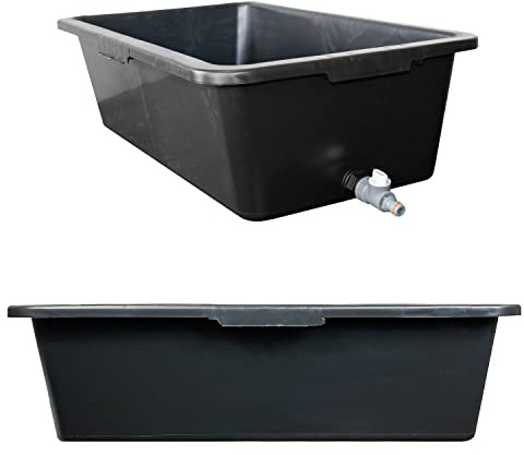 Dog Bath Tub 90l Capacity With Drain Tap (fits spaniel size dog) Available With Stand or Freestanding Pink,Blue or Black (black without stand)