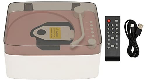 Pissente -Lautsprecher, CD-Player Vintage Retro Grammophon-Design mit HiFi-Sound 3600mAh für Zuhause Fitnessstudio Büro USB 3,5-mm-Eingang (PINK)