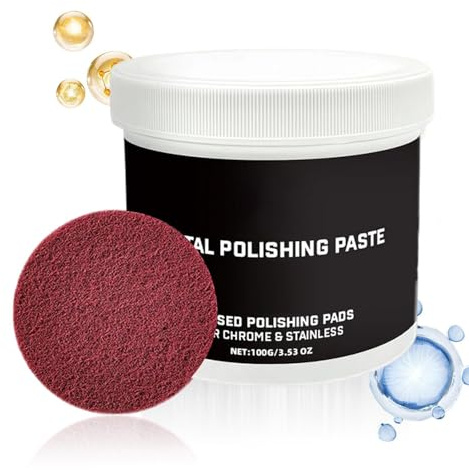 Metal Polish Pads - Rust Remover for Pipes | Infused Fabric with Polishing Function, Oxidation Discoloration Cleaner for Aluminum Chrome Stainless Steel Brass Exhausts Bumpers Stacks Accessories