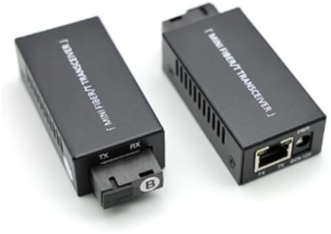 Lamsimoy 1 Par Gigabit 100/1000M A/B SC Ethernet Conmutador de Fibra Convertidor de Medios Rj45 Transceptor óPtico 20KM Conmutador de Fibra