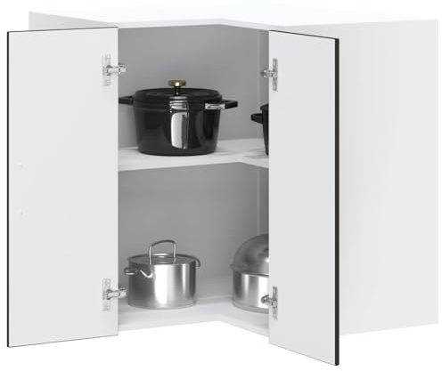 Nqyjm Kalmar - Armario colgante de esquina para cocina, color negro