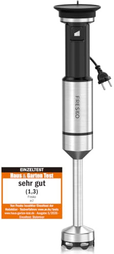 FRESKO Hand Blender 1000W, Variable Speed Control, Stainless Steel Slades | Immersion Blender Handheld with Protective Cover for Cookware, Stick Blender for Baby Food, Soup, Purée, Sauce