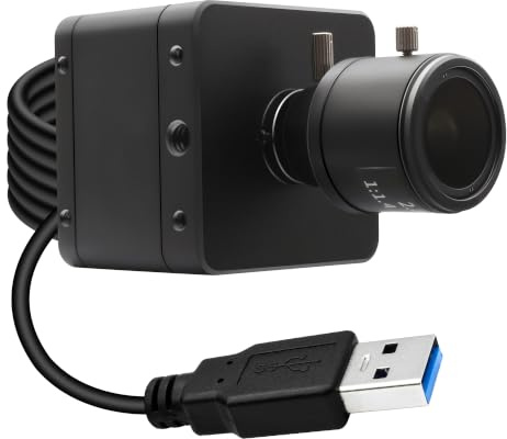 Svpro 5MP 60fps USB 3.0 Global Shutter Camera with 2.8-12mm Manual Lens, 4x Optical Zoom, Type-C Webcam for Computer and Laptop
