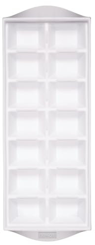 KitchenCraft Easy Release Ice Cube Tray, Stackable Ice Tray for Freezer, Plastic, 32 x 12 cm (12.5 x 4.5), White