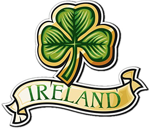 2 x glänzende Vinyl-Aufkleber – Irland Kleeblatt Lucky Irish iPad Laptop Aufkleber #4031 (10 cm breit x 8,6 cm hoch)