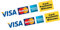 2 x Karte Payments Welcome Credit Card Visa MasterCard AMEX Aufkleber gedruckt Vinyl Shop Taxi Business