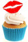 Sprinkles & Toppers Ltd Red Lips Kiss Edible Stand Up Wafer Paper Cake Toppers (12 Pack)