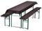 DILUMA | Bierbankauflagen Set Braun | 1x Tischdecke 240x90 cm für 220x70 cm Biertische und 2X gepolsterte Bierbankauflage 220x25 cm | Auflagen Set für Bierzeltgarnitur | Gepolstert, ÖkoTex100