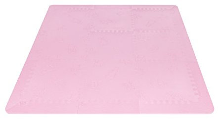 Lubabymats - Original Tapis puzzle matelassé pour enfant, en mousse Premium (EVA). Qualité et Rembourrage extra. Grand Tapis de jeu épais pour bébé en rose