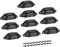 Sourcingmap Cup Pulls, Carbon Steel Shell Pull Handles Black for Dresser Kitchen Cabinet Drawer, 83mm Hole Centers,10 Pack