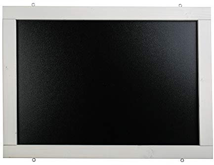 Rustikale Tafel Kreidetafel Wandtafel Küchentafel mit Holzrahmen zur Beschriftung mit Kreide im Landhausstil in verschiedenen Größen und Farben (Steingrau, 100x50cm)