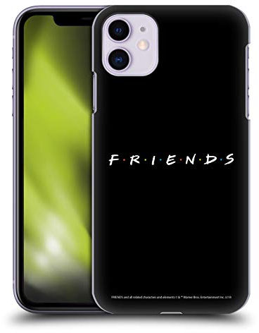 Head Case Designs sous Licence Officielle Friends TV Show Noir Logos Coque Dure pour l'arrière Compatible avec Apple iPhone 11