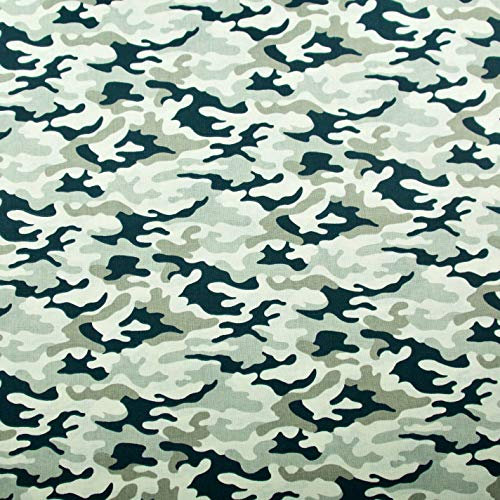 Stoffschreinerei Baumwollstoff Camouflage beige nähen Webware Tarnstoff