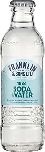 Franklin & Sons Premium 1886 Soda Water | 24 x 200ml Bottle Case | Zero Sugar Traditional Recipe | Founded 1886 | Sharp And Crisp | Fresh Taste | Fizzier For Longer